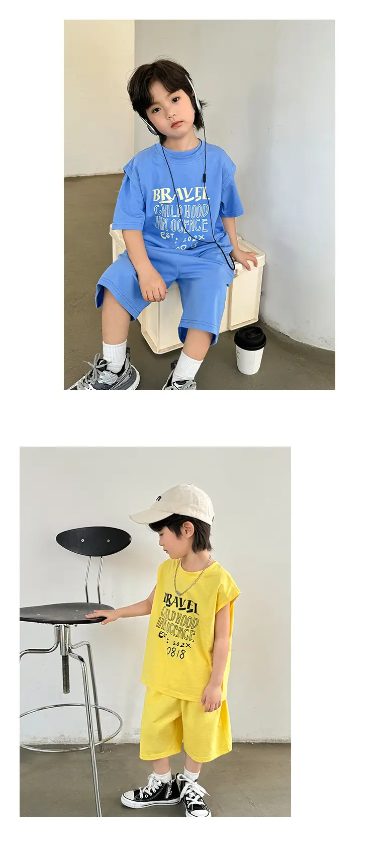 Boys Pure Cotton Casual Shorts Set 2026 Summer — feature 14