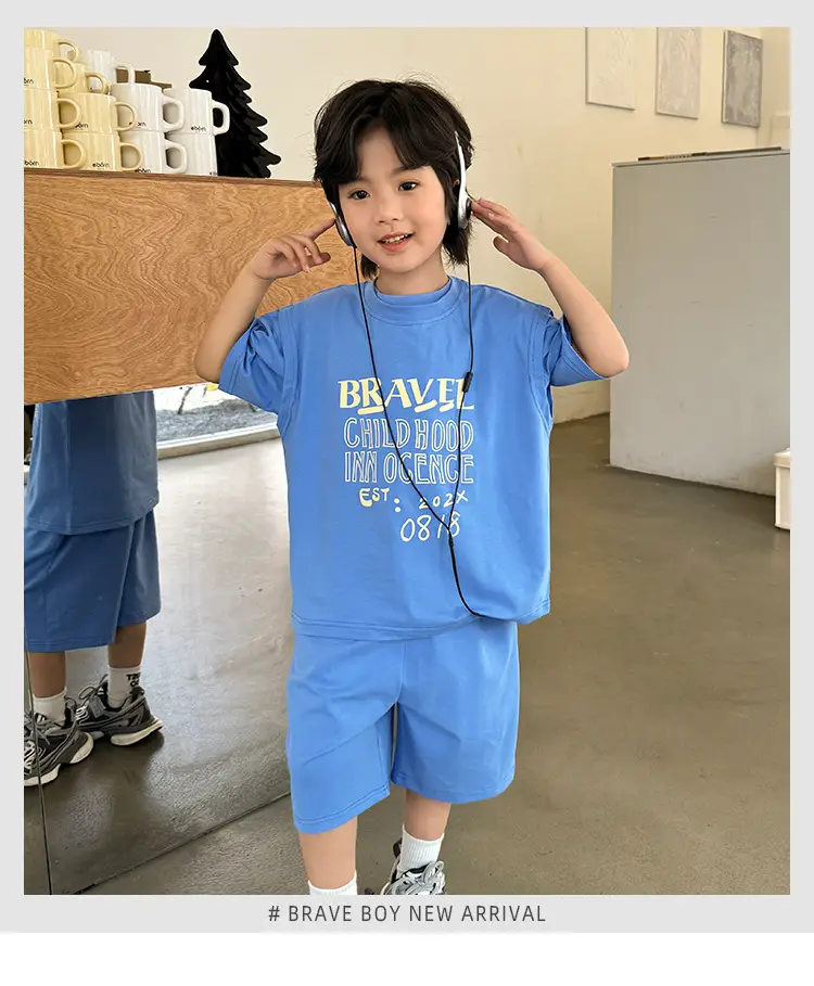 Boys Pure Cotton Casual Shorts Set 2026 Summer — feature 2