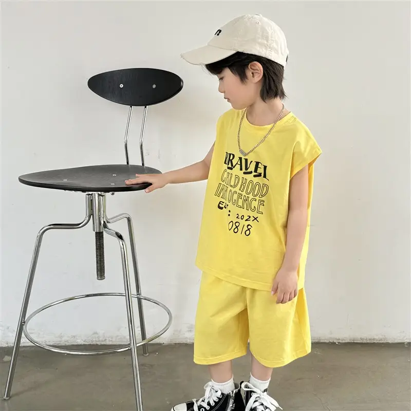 Boys Pure Cotton Casual Shorts Set 2026 Summer - Image 3