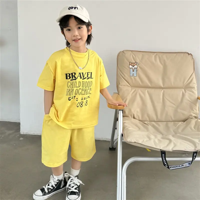 Boys Pure Cotton Casual Shorts Set 2026 Summer - Image 4