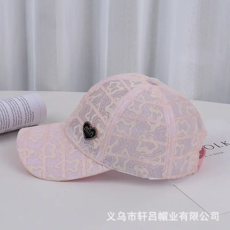 Women's White Rhinestone Lace Baseball Cap - Image 8