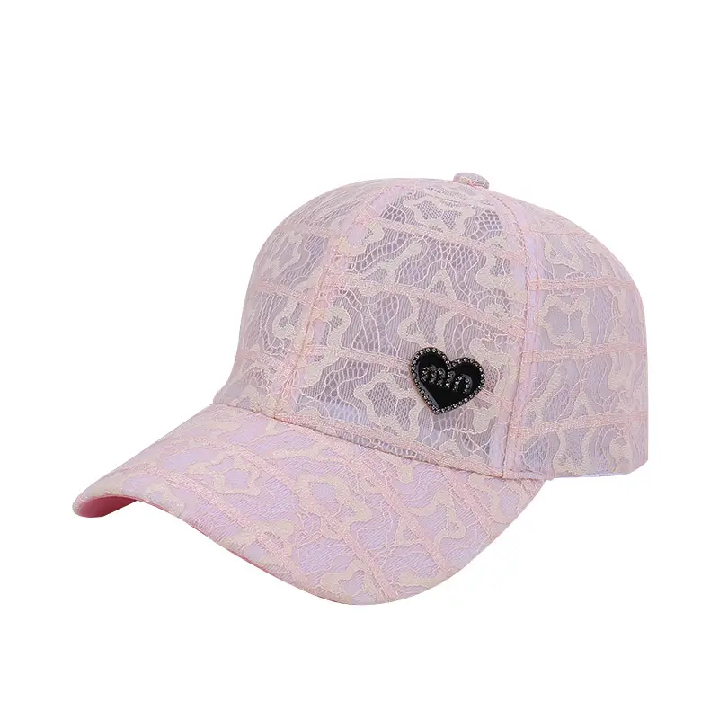 Women's White Rhinestone Lace Baseball Cap - Image 10