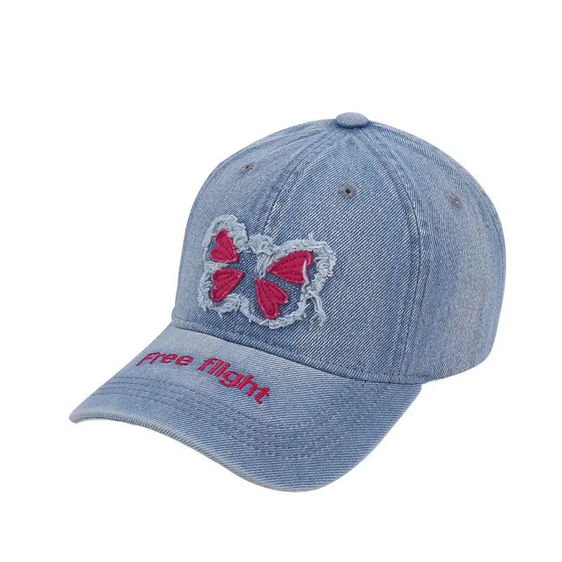 American Style Embroidered Butterfly Cap Women Spring Summer Sunshade - Image 11