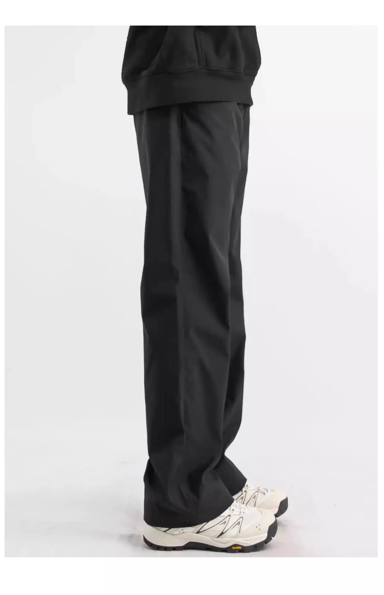 Men's Black Straight Leg Casual Pants Autumn Loose Fit — feature 14