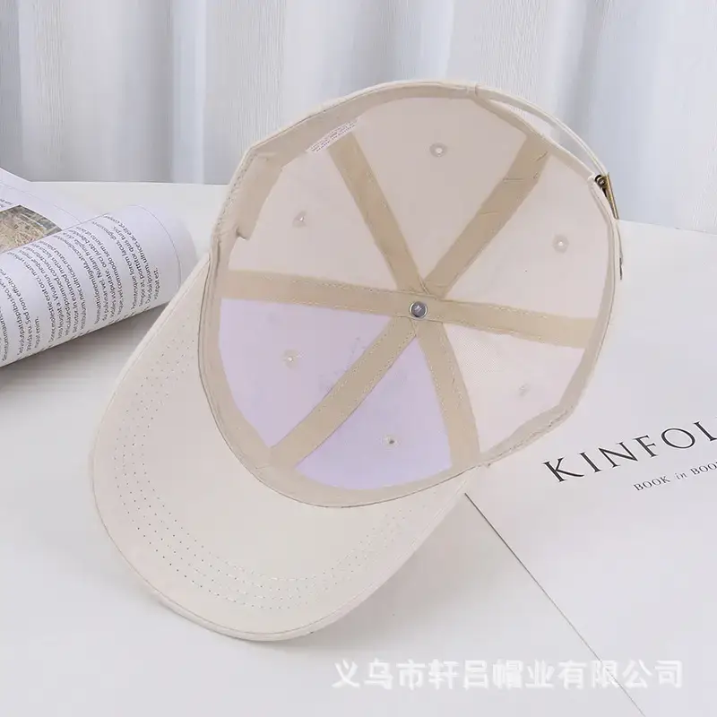 White Five-Pin Star Baseball Cap with Rhinestones - Image 11