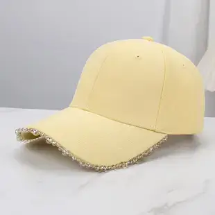 White Five-Pin Star Baseball Cap with Rhinestones — feature 12
