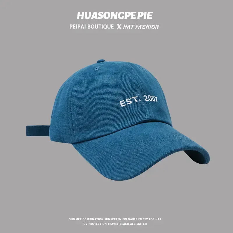Korean Student Baseball Cap Blue 2024 New - Image 2