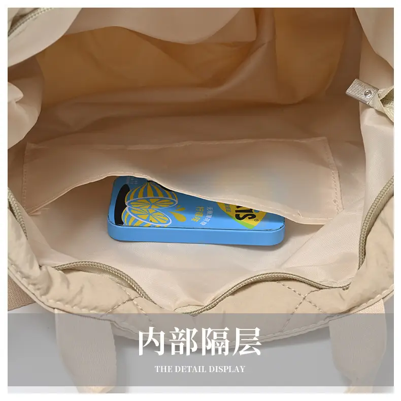 Blue Quilted Women's Tote Bag 2024 New Arrival — feature 24