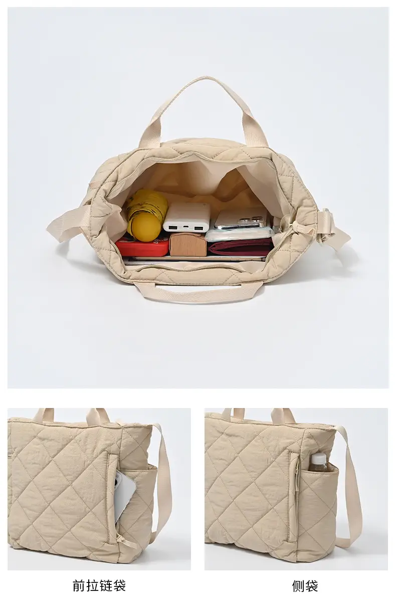 Blue Quilted Women's Tote Bag 2024 New Arrival — feature 26