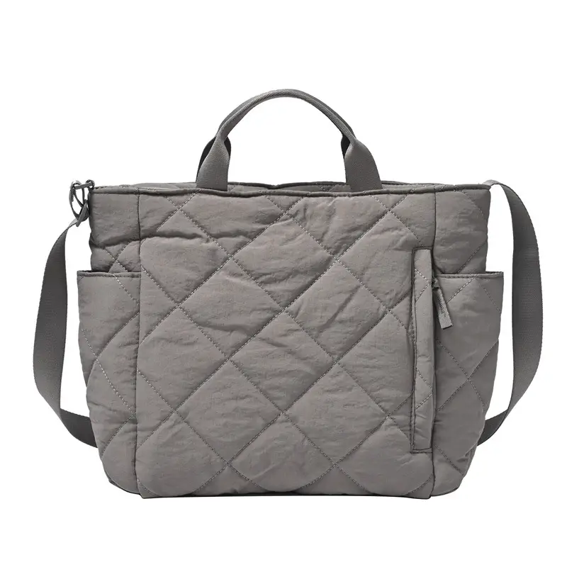 Blue Quilted Women's Tote Bag 2024 New Arrival - Image 2