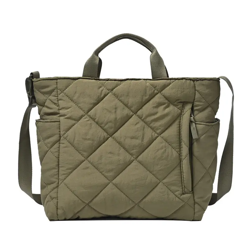 Blue Quilted Women's Tote Bag 2024 New Arrival - Image 4