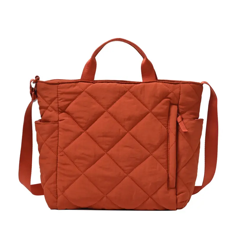 Blue Quilted Women's Tote Bag 2024 New Arrival - Image 5