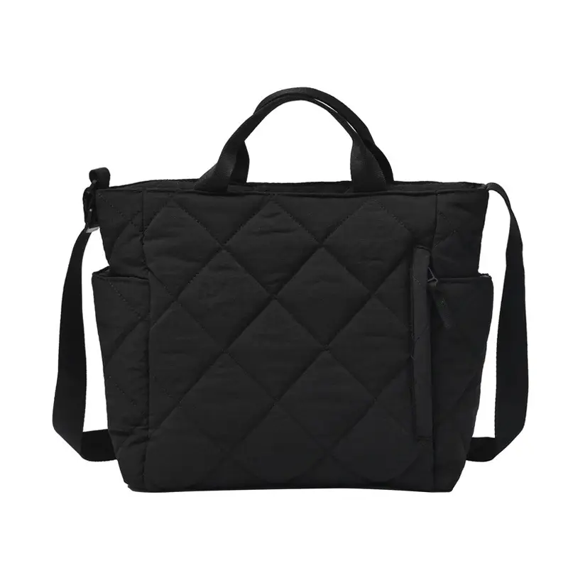 Blue Quilted Women's Tote Bag 2024 New Arrival - Image 8