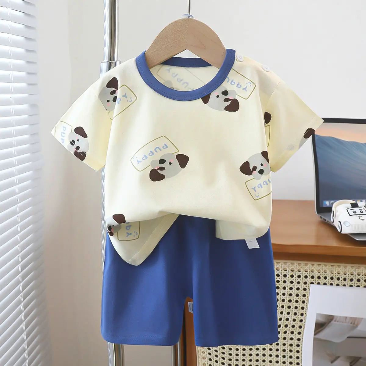 Pink Cartoon Baby T-Shirt Shorts Set for Girls - Image 11