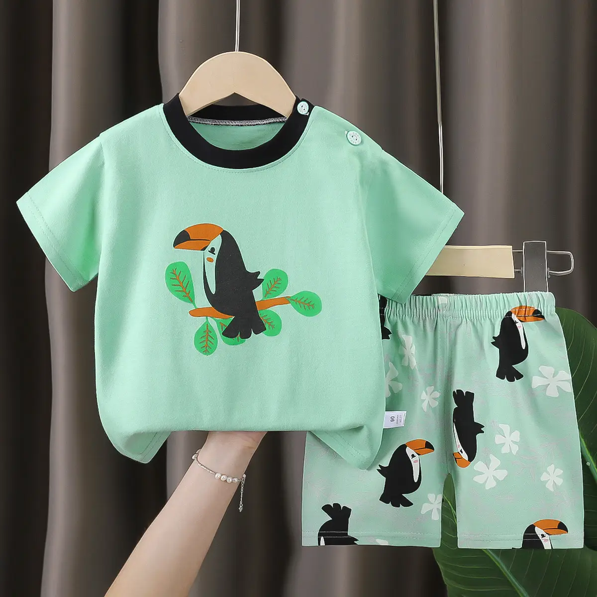Pink Cartoon Baby T-Shirt Shorts Set for Girls - Image 29