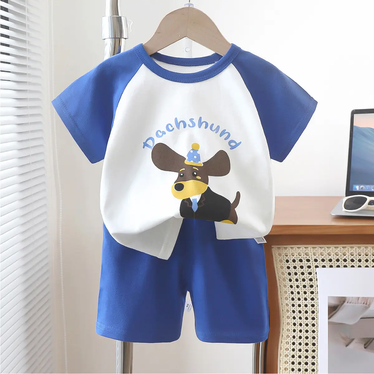Pink Cartoon Baby T-Shirt Shorts Set for Girls - Image 6