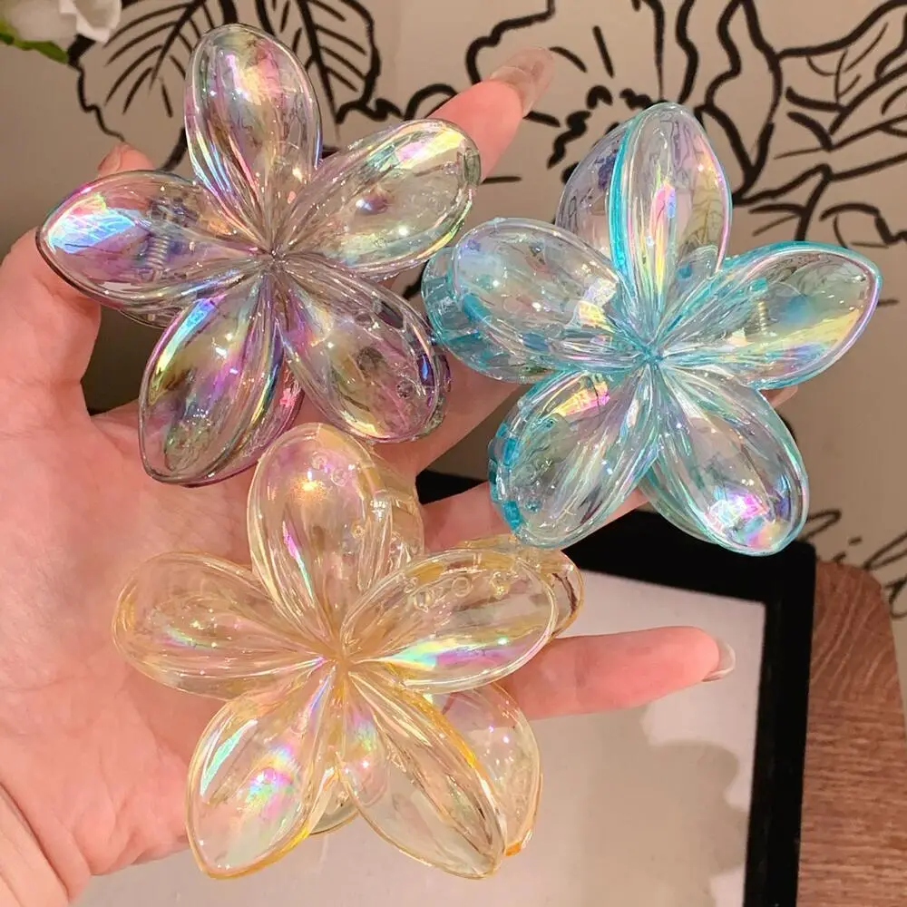 Transparent AB Color Egg Flower Hairpin Clip - Image 10