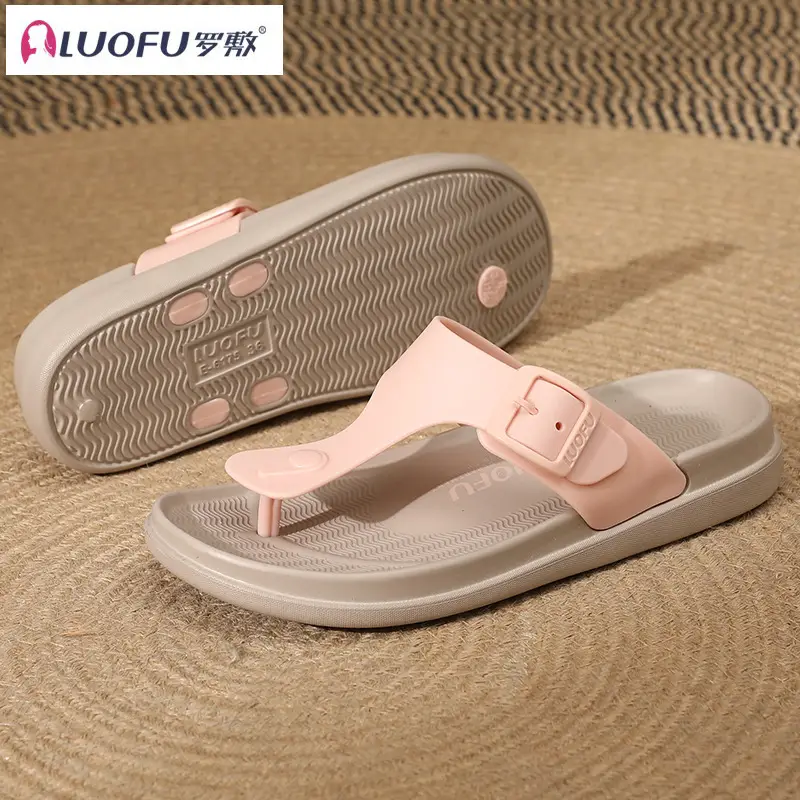 Luofu Women's Pink Wedge Sandals Summer Casual