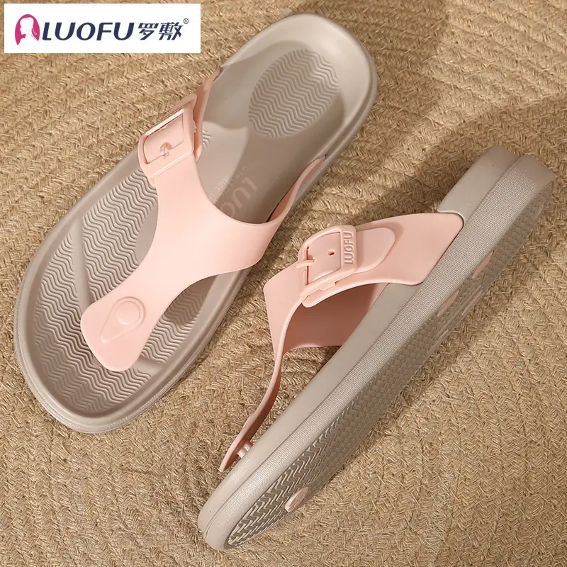 Luofu Women's Pink Wedge Sandals Summer Casual