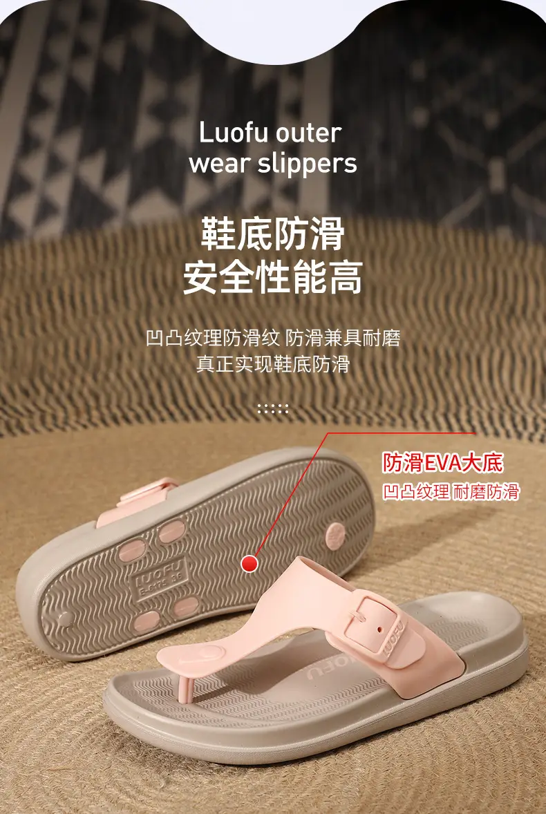 Luofu Women's Pink Wedge Sandals Summer Casual — feature 7