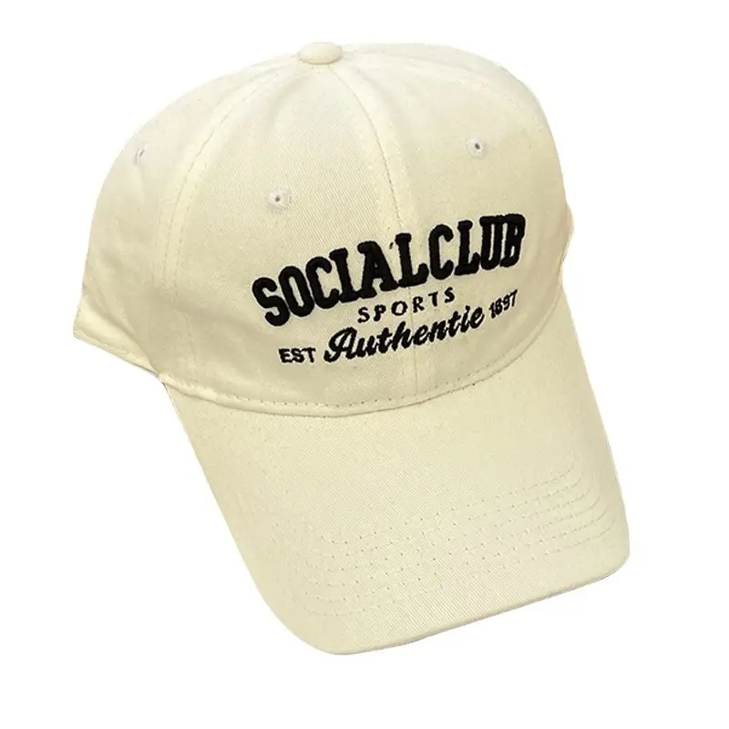 2024 Social Club Sports Cap Women Cream Baseball - Image 5