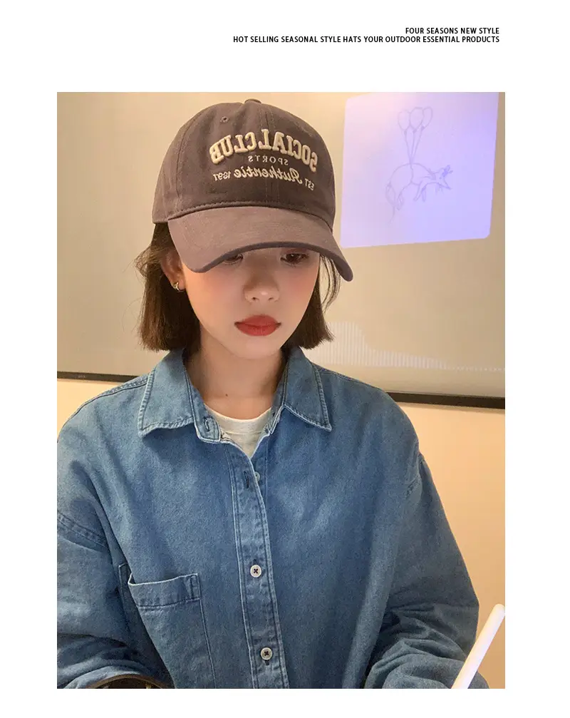 2024 Social Club Sports Cap Women Cream Baseball — feature 3