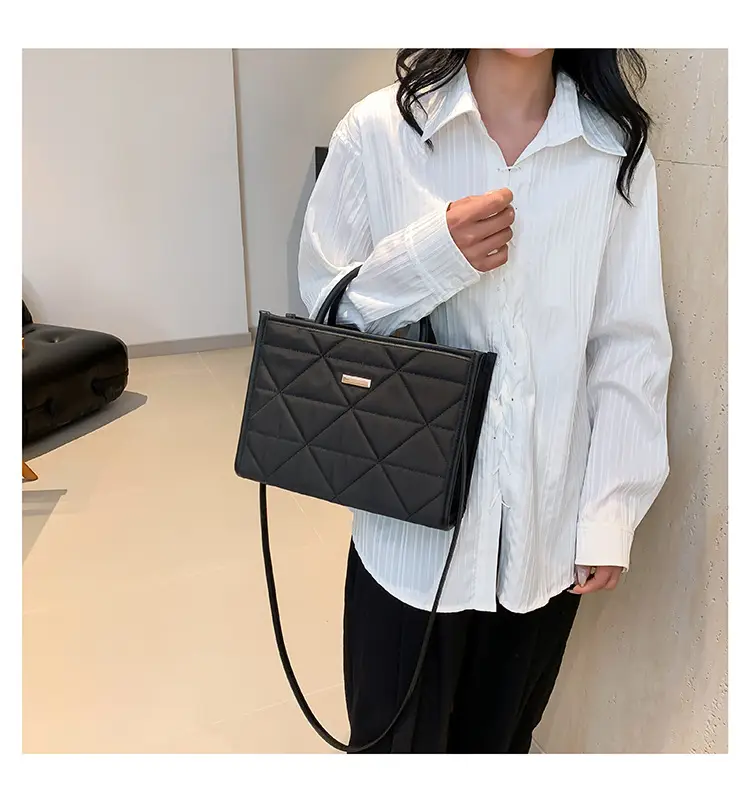 Pink Quilted Women's Large Tote Bag 2024 Spring Summer — feature 10