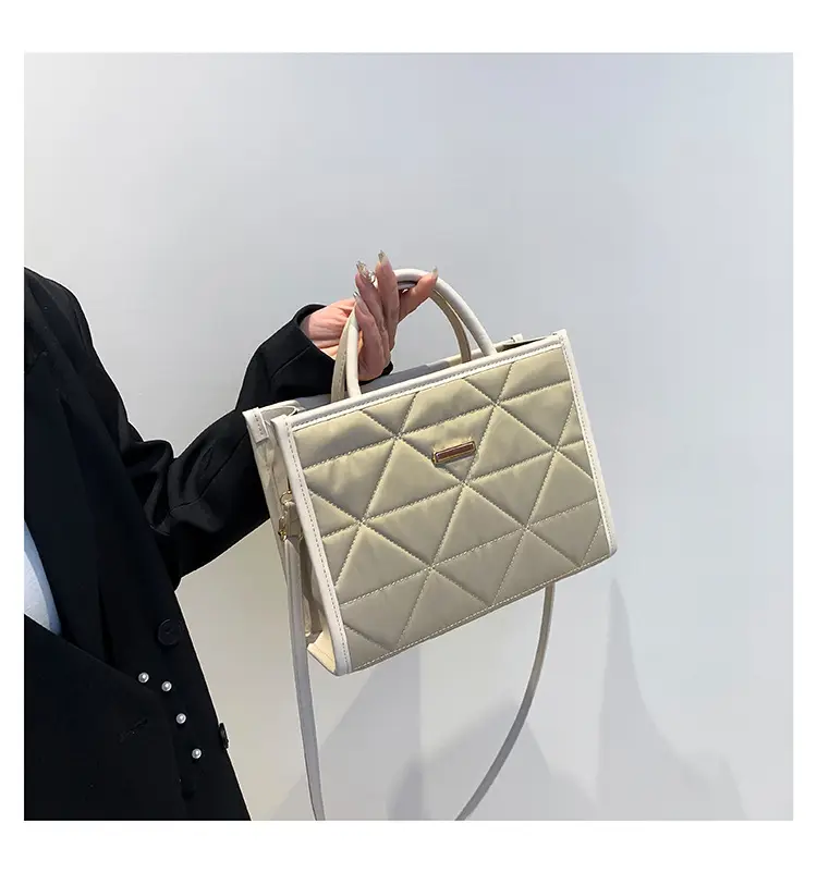 Pink Quilted Women's Large Tote Bag 2024 Spring Summer — feature 19