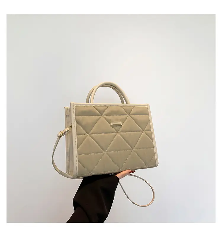 Pink Quilted Women's Large Tote Bag 2024 Spring Summer — feature 28