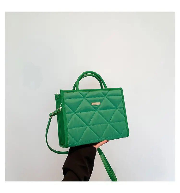 Pink Quilted Women's Large Tote Bag 2024 Spring Summer — feature 30