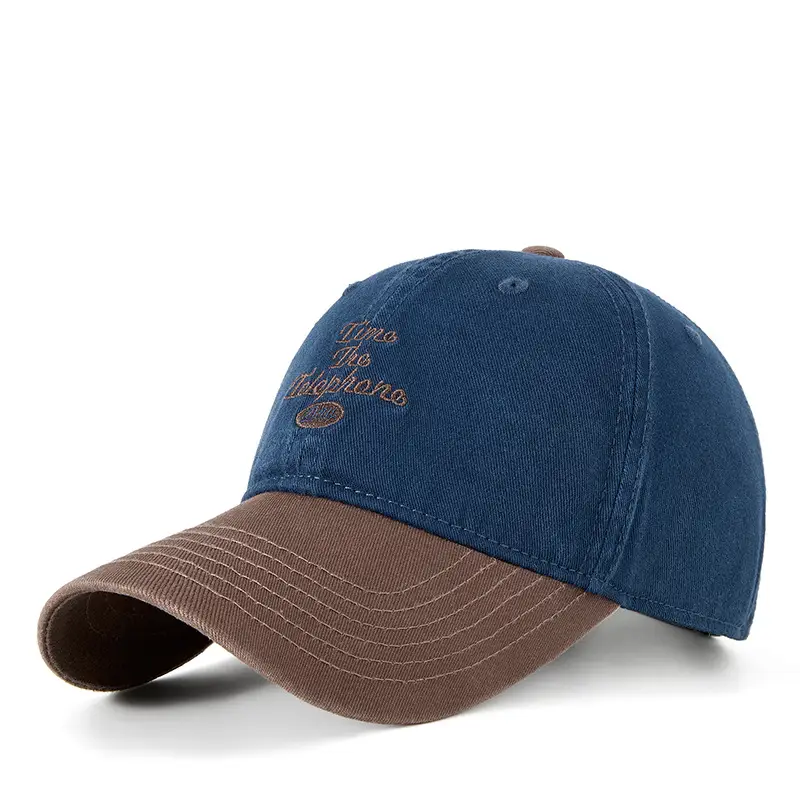 2025 Embroidered Baseball Cap for Men Women Blue Brown - Image 2