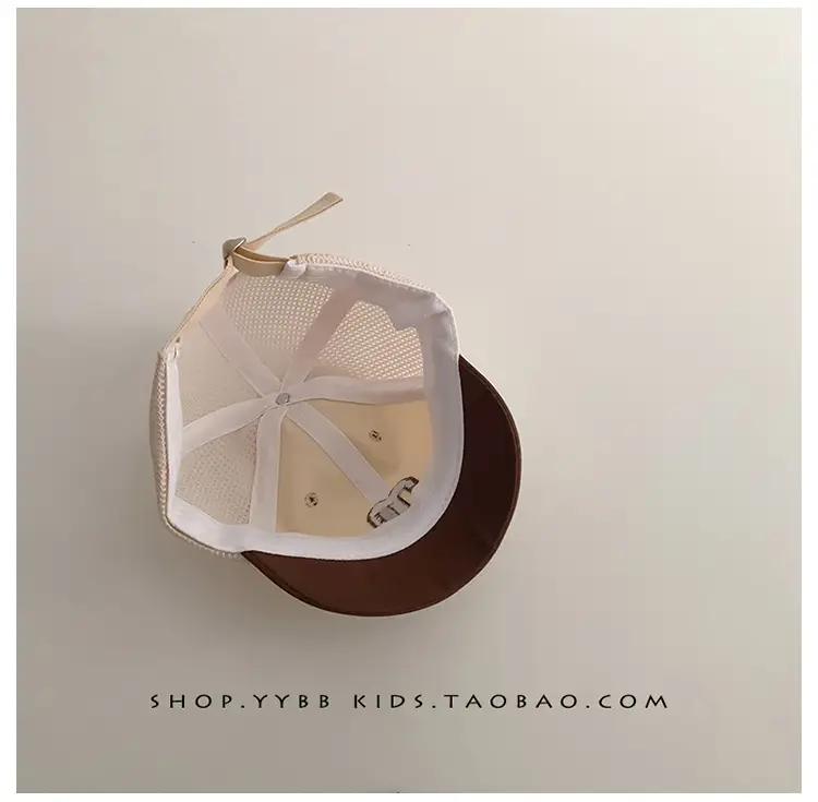 Korean Letter Red White Baseball Cap for Kids — feature 10