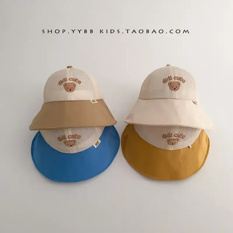 Kids Anti-Ultraviolet Mesh Cap with Duck Tongue Design - Image 7