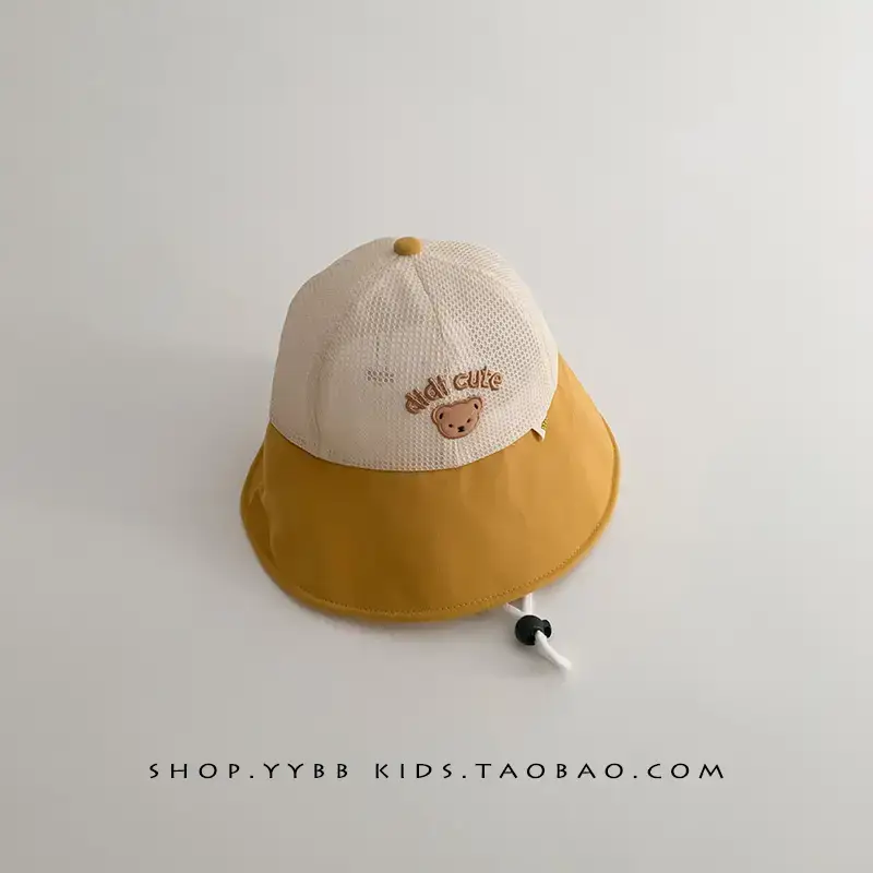Kids Anti-Ultraviolet Mesh Cap with Duck Tongue Design - Image 3