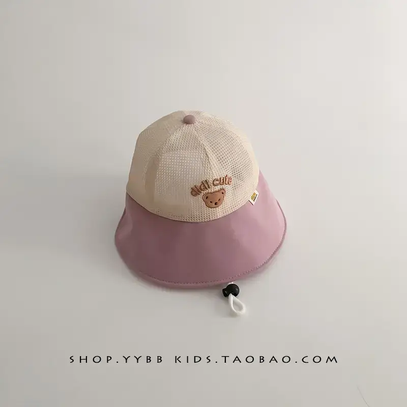 Kids Anti-Ultraviolet Mesh Cap with Duck Tongue Design - Image 5