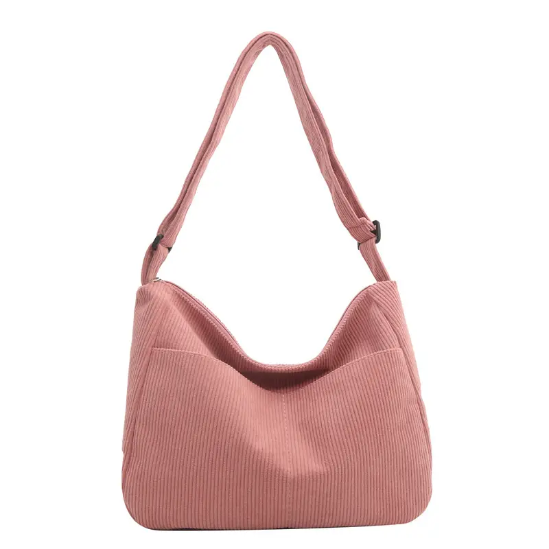 Black Corduroy Shoulder Bag for Women 2025 Spring - Image 13