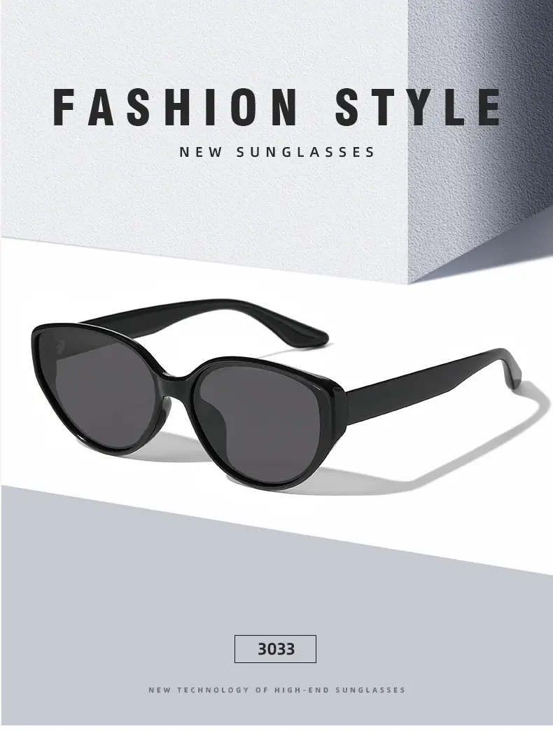 Women's Black Cat's Eye Sunglasses with UV400 — feature 11