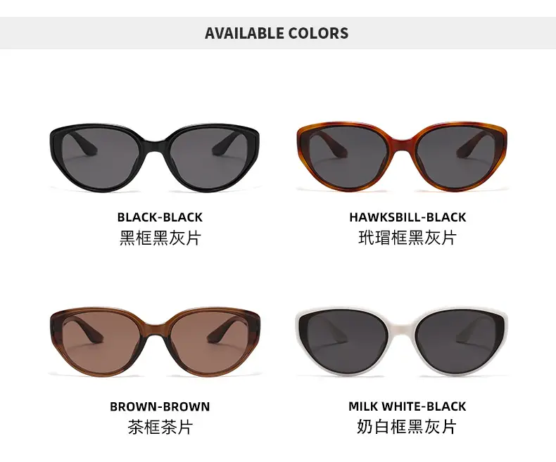 Women's Black Cat's Eye Sunglasses with UV400 — feature 13