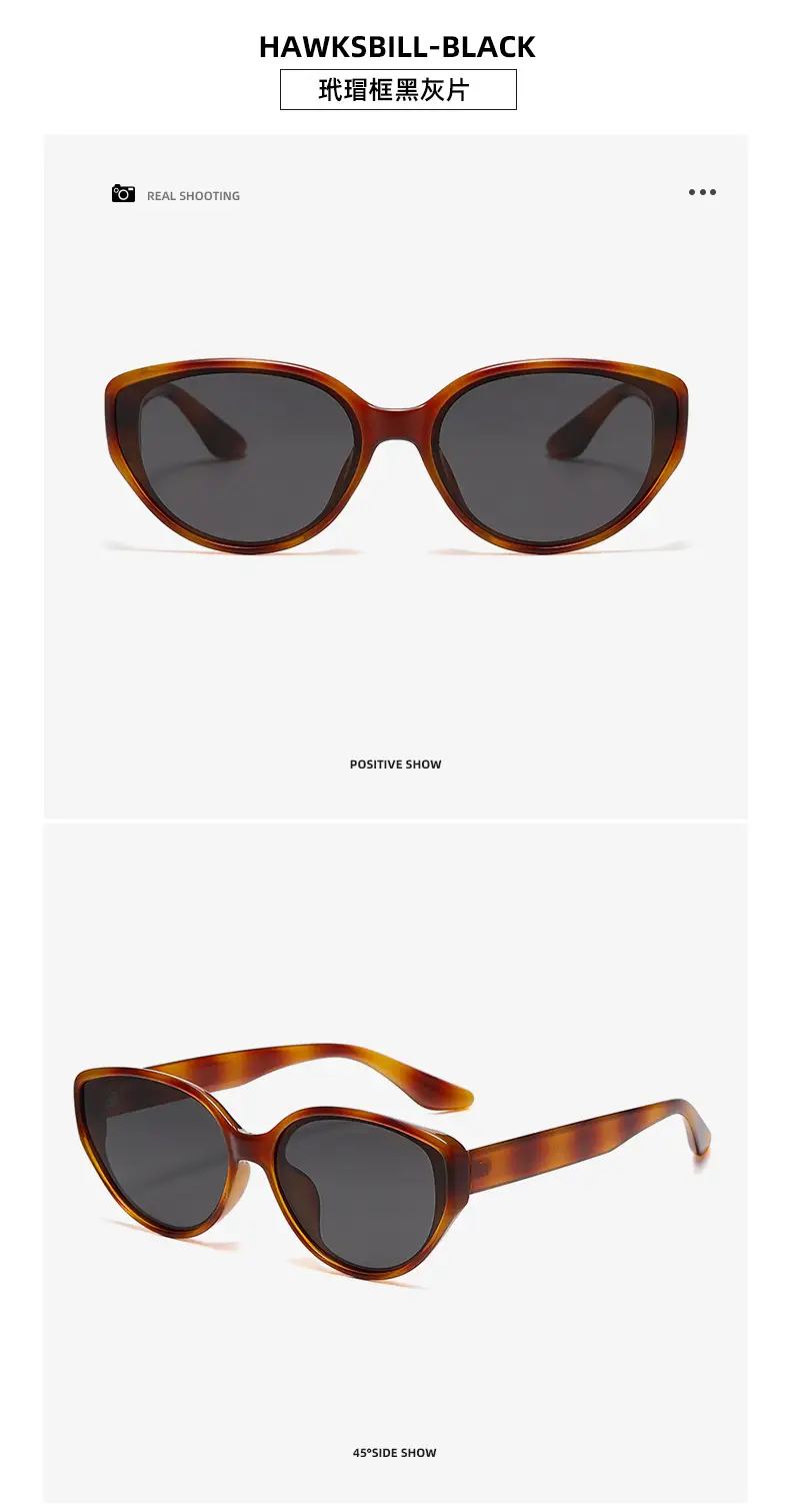 Women's Black Cat's Eye Sunglasses with UV400 — feature 15