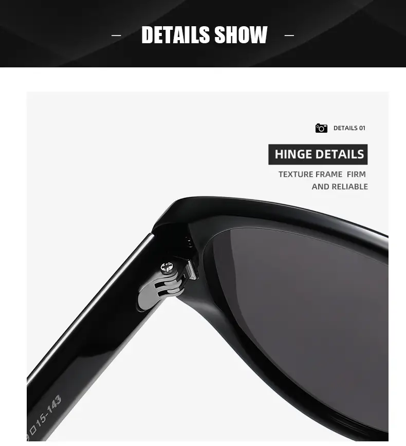 Women's Black Cat's Eye Sunglasses with UV400 — feature 19