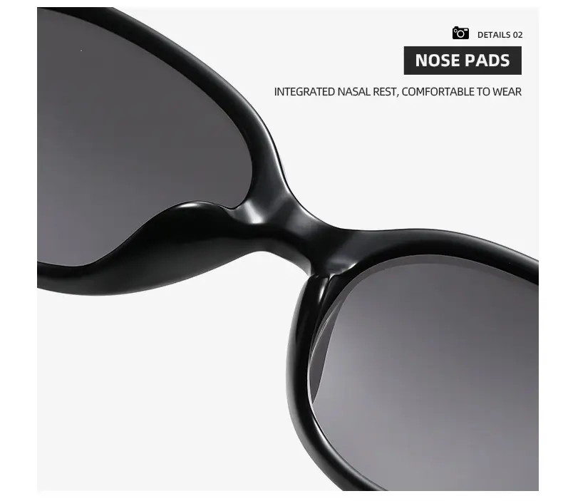 Women's Black Cat's Eye Sunglasses with UV400 — feature 20