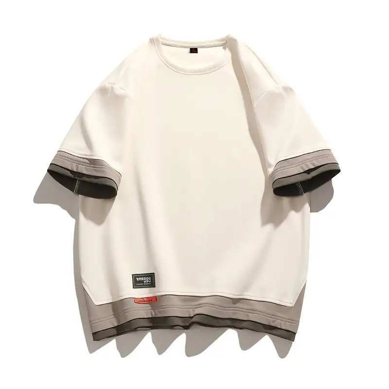 Men Black Loose Sleeve T-Shirt Large Summer Wear - Image 3