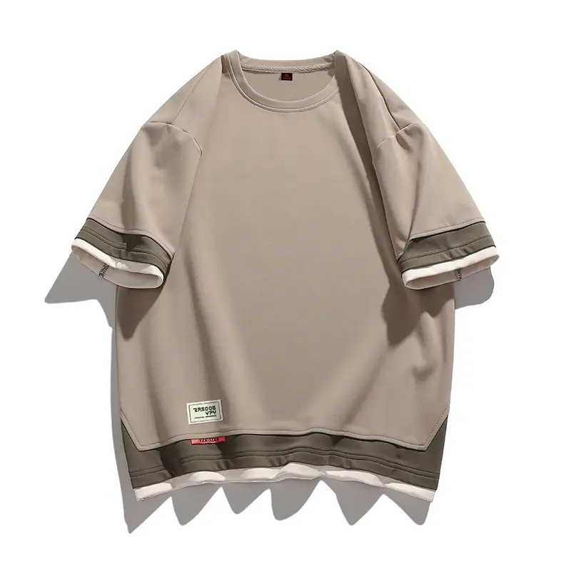 Men Black Loose Sleeve T-Shirt Large Summer Wear - Image 4