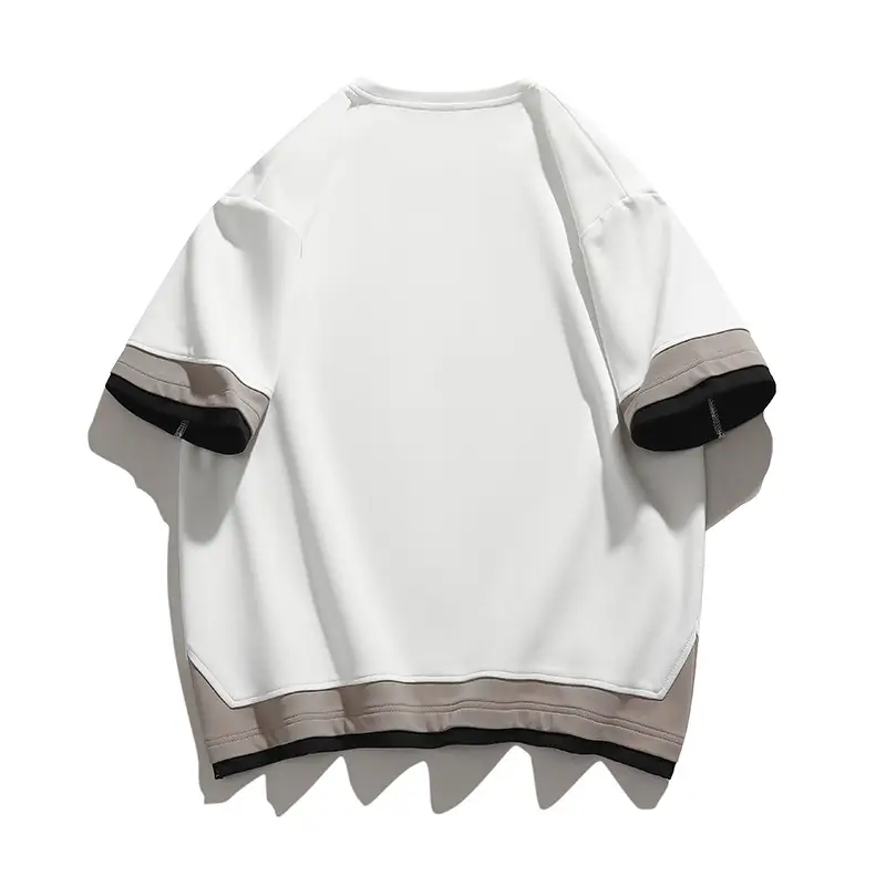 Men Black Loose Sleeve T-Shirt Large Summer Wear - Image 6