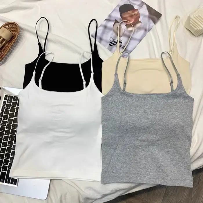 702 Clothes Hanger Live Explosions Sling Vest with Chest Pad Integrated Cup Beautiful Back Adjustable Shoulder Strap Base Underwear