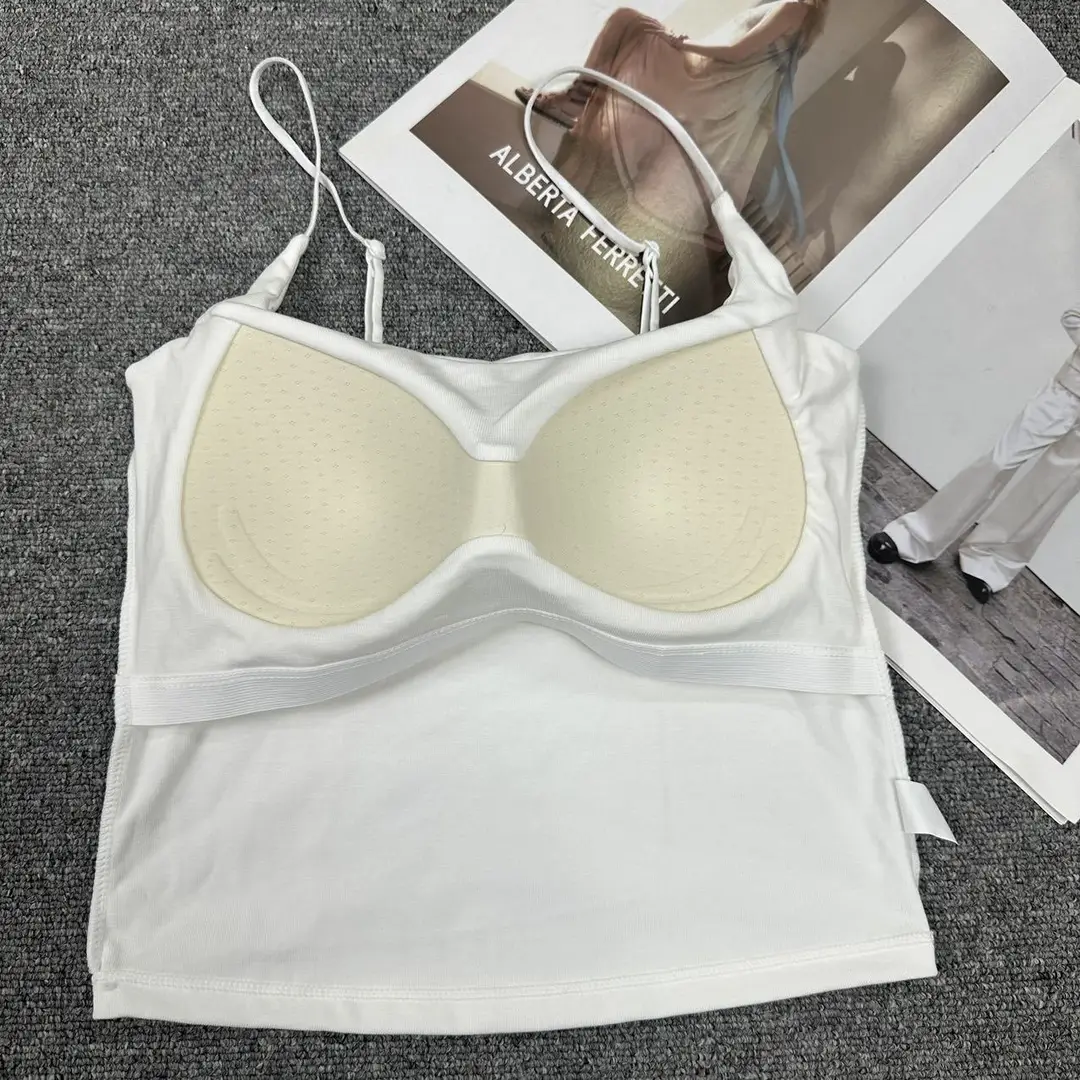 702 Clothes Hanger Live Explosions Sling Vest with Chest Pad Integrated Cup Beautiful Back Adjustable Shoulder Strap Base Underwear — feature 12