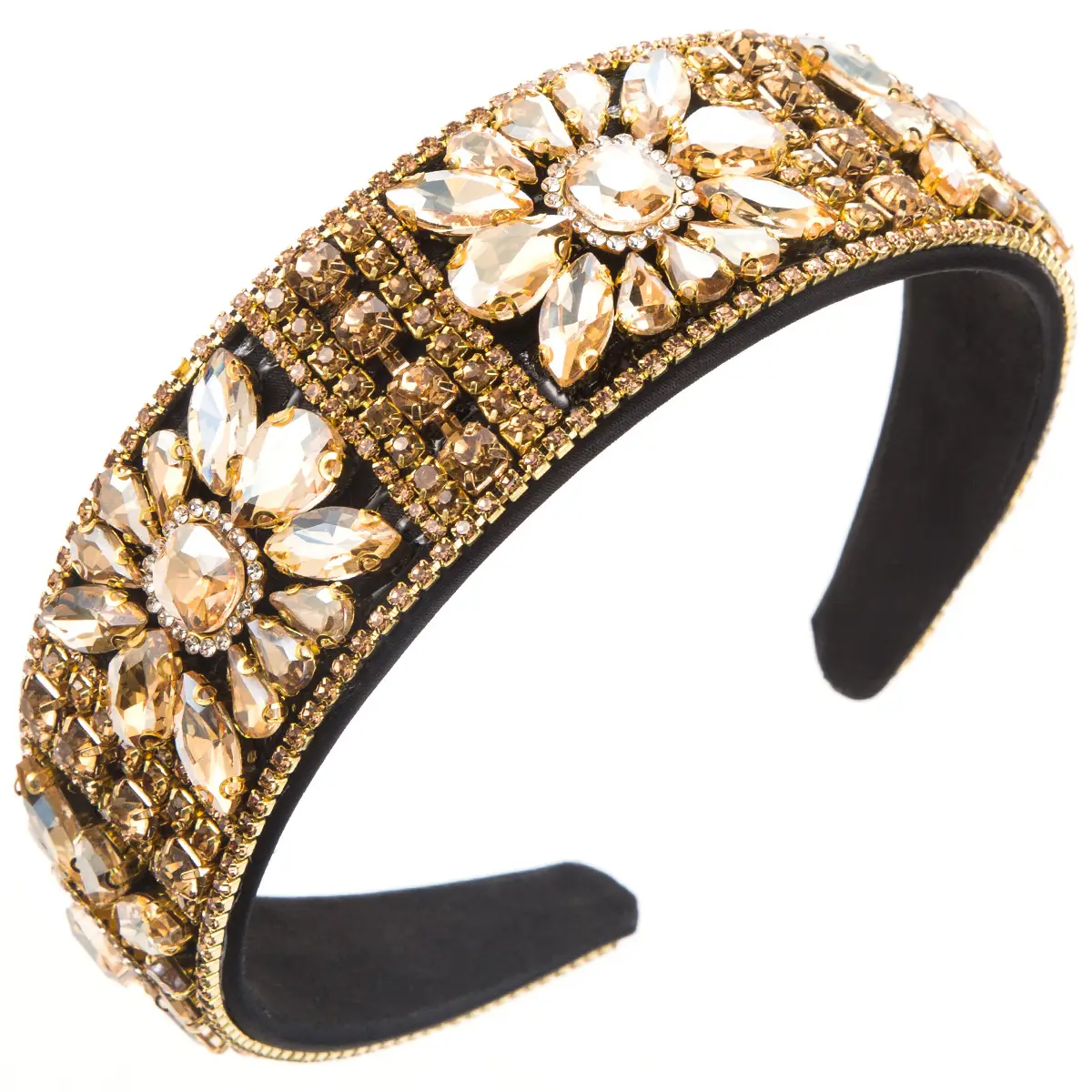 Luxury Rhinestone Hair Bands Wide Bristle Pressed High-end Accessories - Image 12