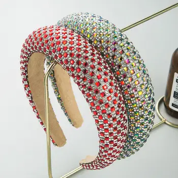 Luxury Rhinestone Hair Bands Wide Bristle Pressed High-end Accessories — feature 30