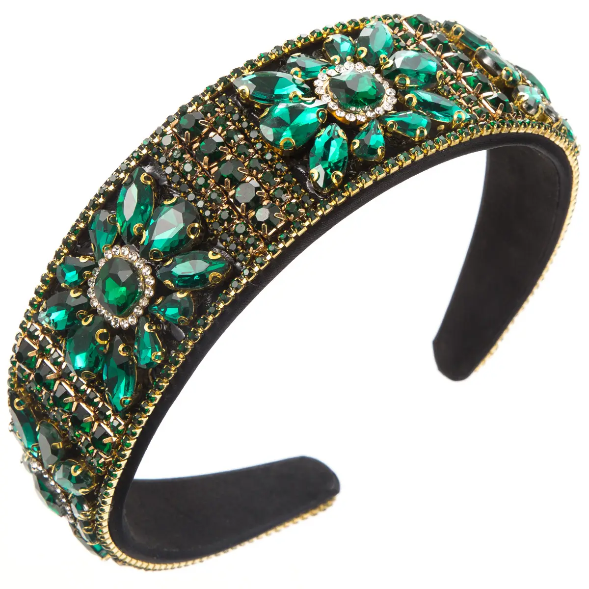 Luxury Rhinestone Hair Bands Wide Bristle Pressed High-end Accessories - Image 2