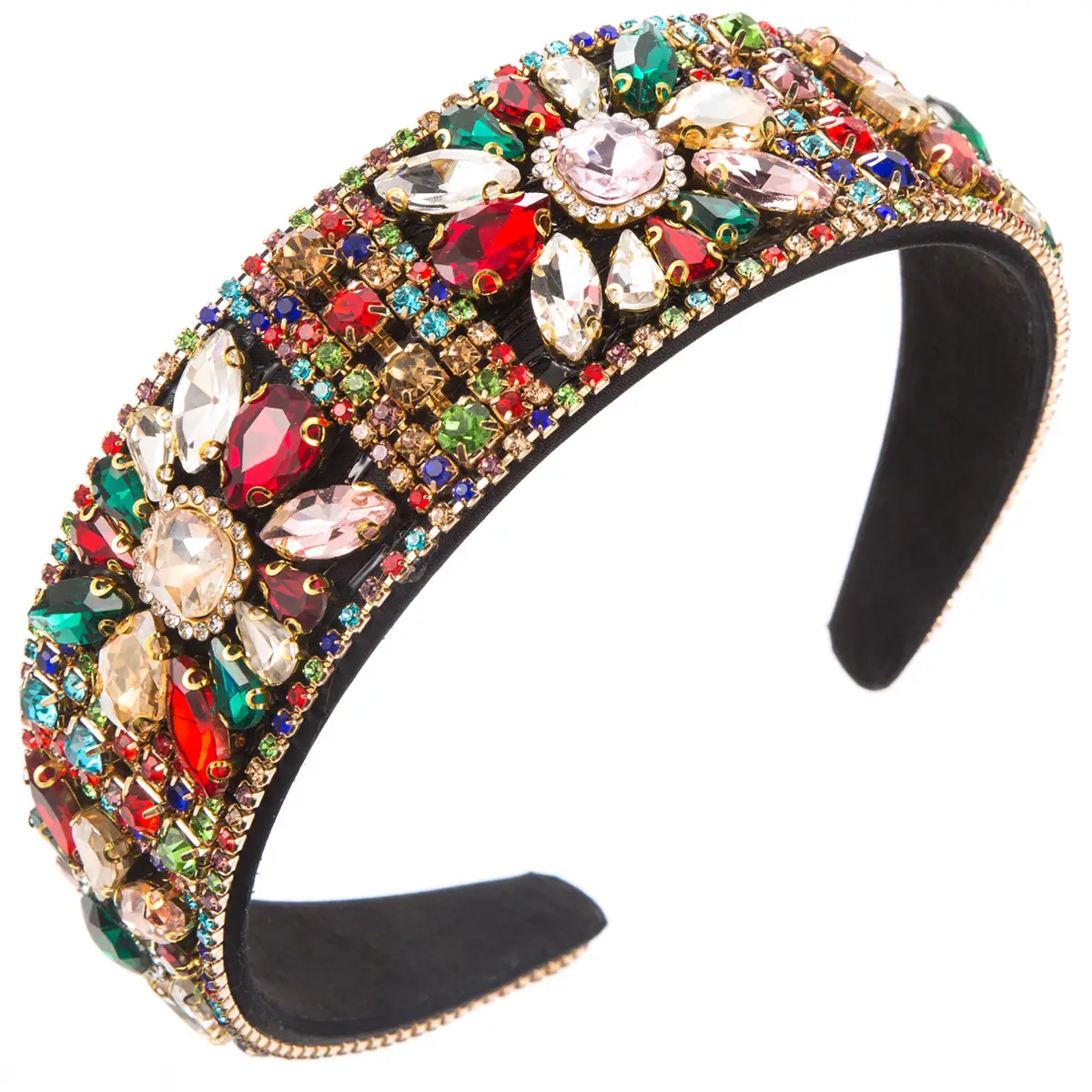 Luxury Rhinestone Hair Bands Wide Bristle Pressed High-end Accessories - Image 3